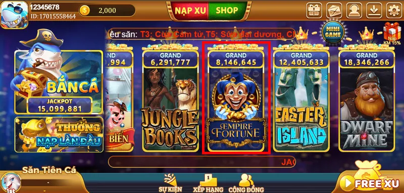 Game empire fortune xuvang777 cơ hội phát tài trong tầm tay