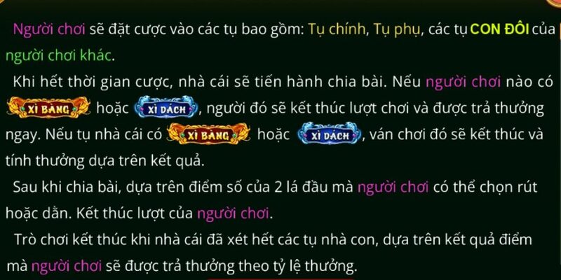 Người chơi cố gắng đạt tổng điểm gần bằng 21